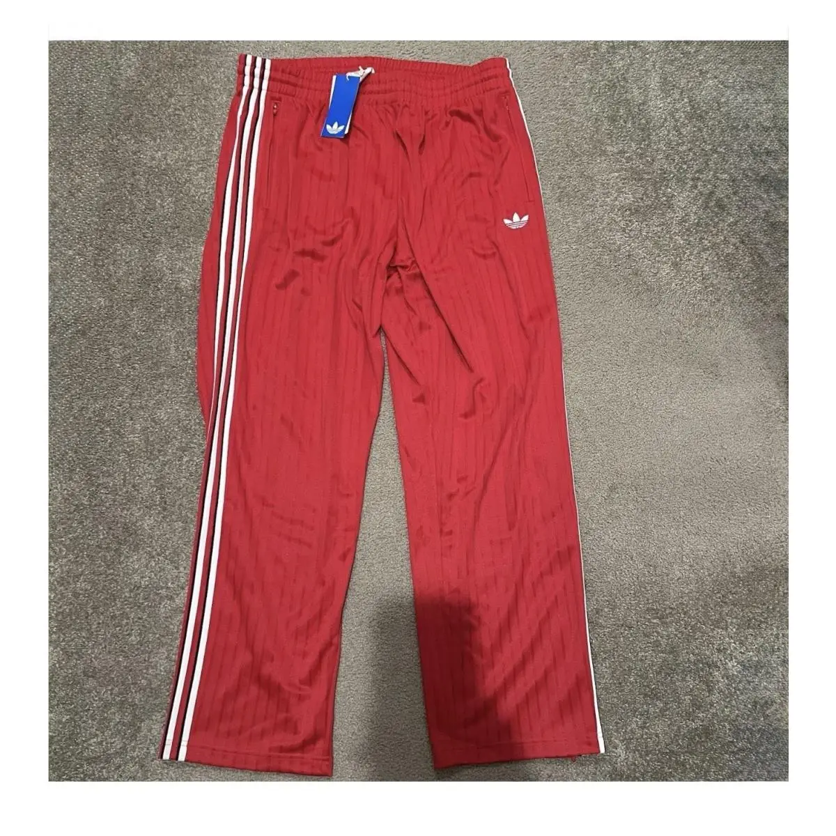Adidas Originals Firebird TP Men`s XL Red Track Pants Pockets Drawstring KE2153