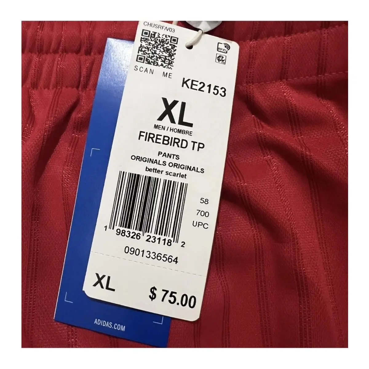 Adidas clothing - adidas Firebird TP - Firebird - KE2153 - Red 3