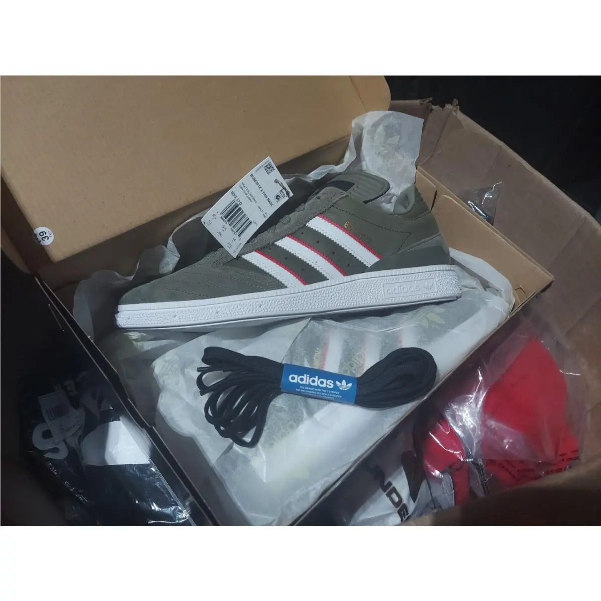 Adidas shoes - adidas Busenitz - Busenitz - ID3370 - Olive Strata / Red / Cloud White (UPC: 196474707535) 2