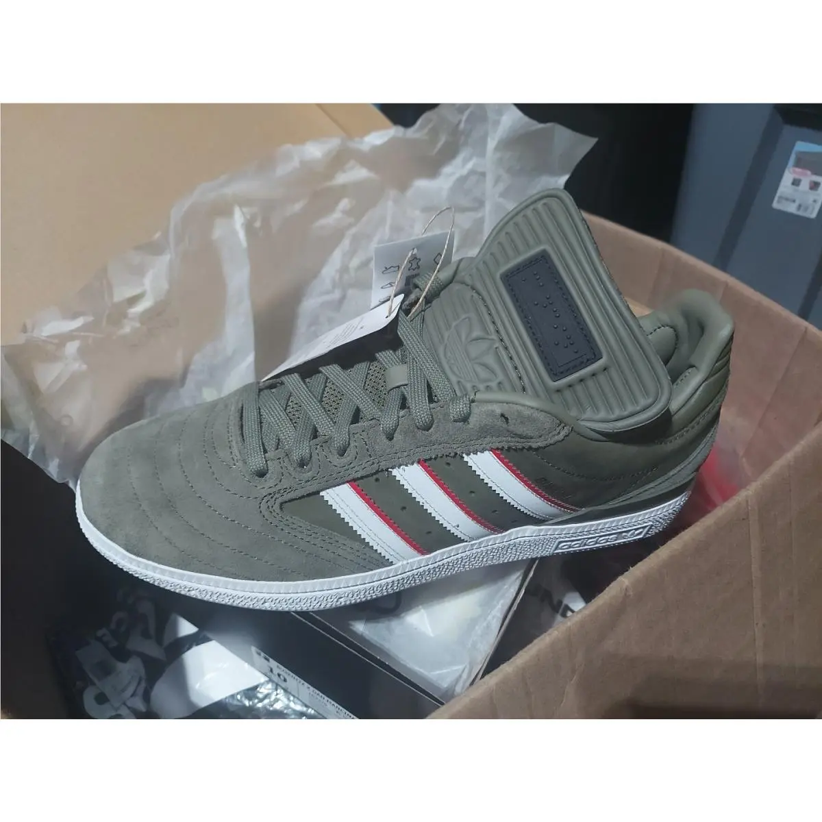 Adidas shoes - adidas Busenitz - Busenitz - ID3370 - Olive Strata / Red / Cloud White (UPC: 196474707535) 3