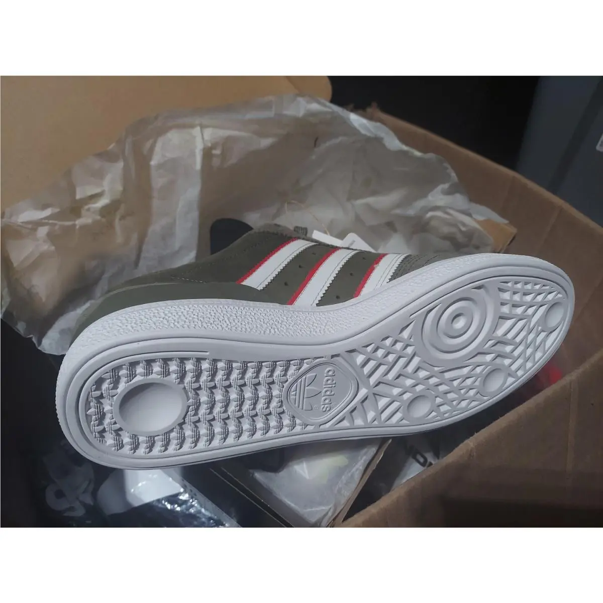 Adidas shoes - adidas Busenitz - Busenitz - ID3370 - Olive Strata / Red / Cloud White (UPC: 196474707535) 4