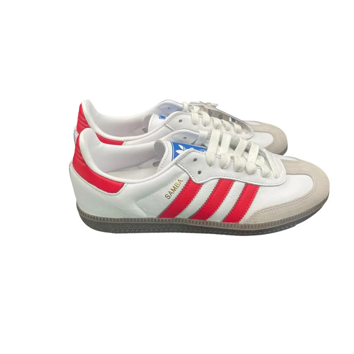 Adidas Men Sneaker Sports Leather IG1025 Samba OG White Better Scarlet Size 7 M