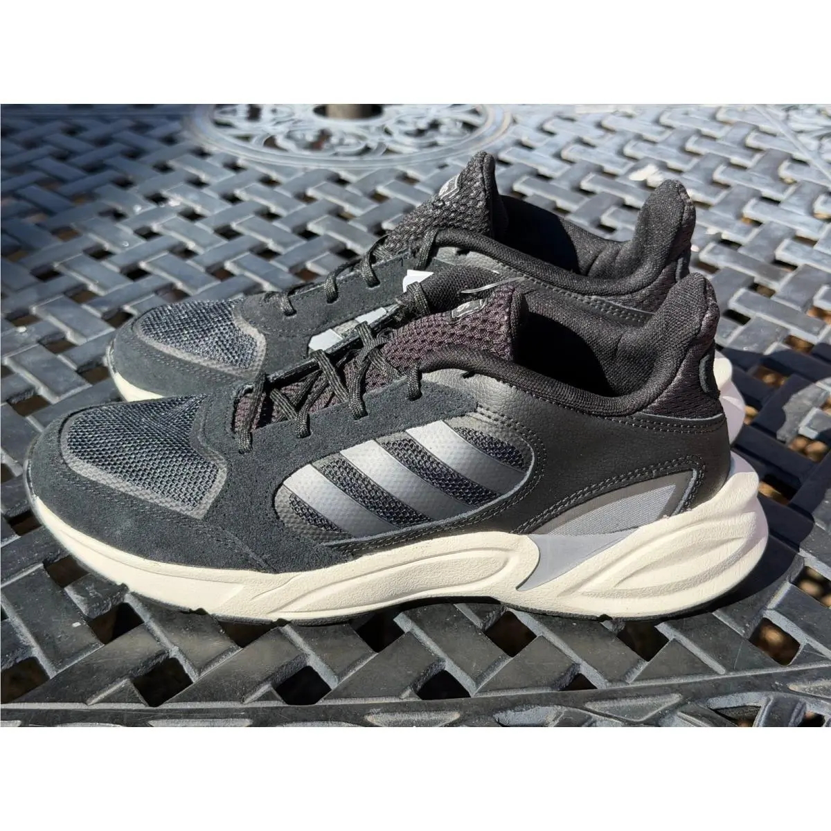90s Valasion Womens Size 8.5 Black White Athletic Running Shoes EE9906 by Adidas
