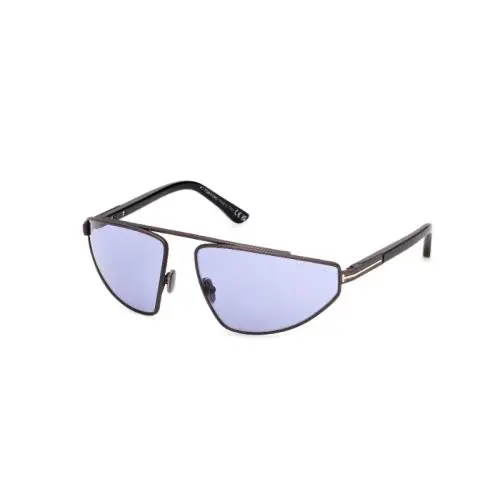 Tom Ford PARKER-02 FT1399 13Y Matte Dark Ruthenium/violet 64mm Men`s Sunglasses - Frame: Matte Dark Ruthenium, Lens: Violet