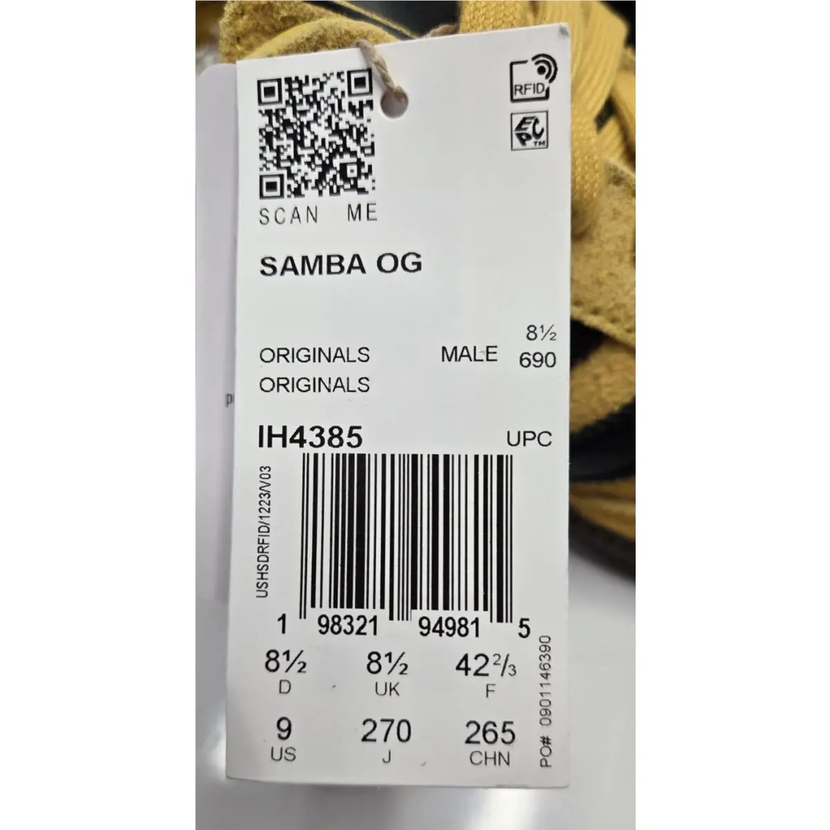 Adidas shoes - adidas Samba - Samba - IH4385 - Yellow (UPC: 198321949815) 8