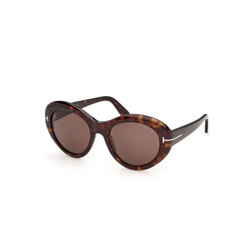 ELODIE-02 FT1423 52E Dark Havana/brown 54mm Women`s Sunglasses by Tom Ford