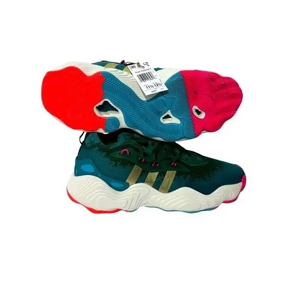 Adidas Trae Young 3 Sneakers Men 11.5 `96 Olympics Basketball Green Pink - Green