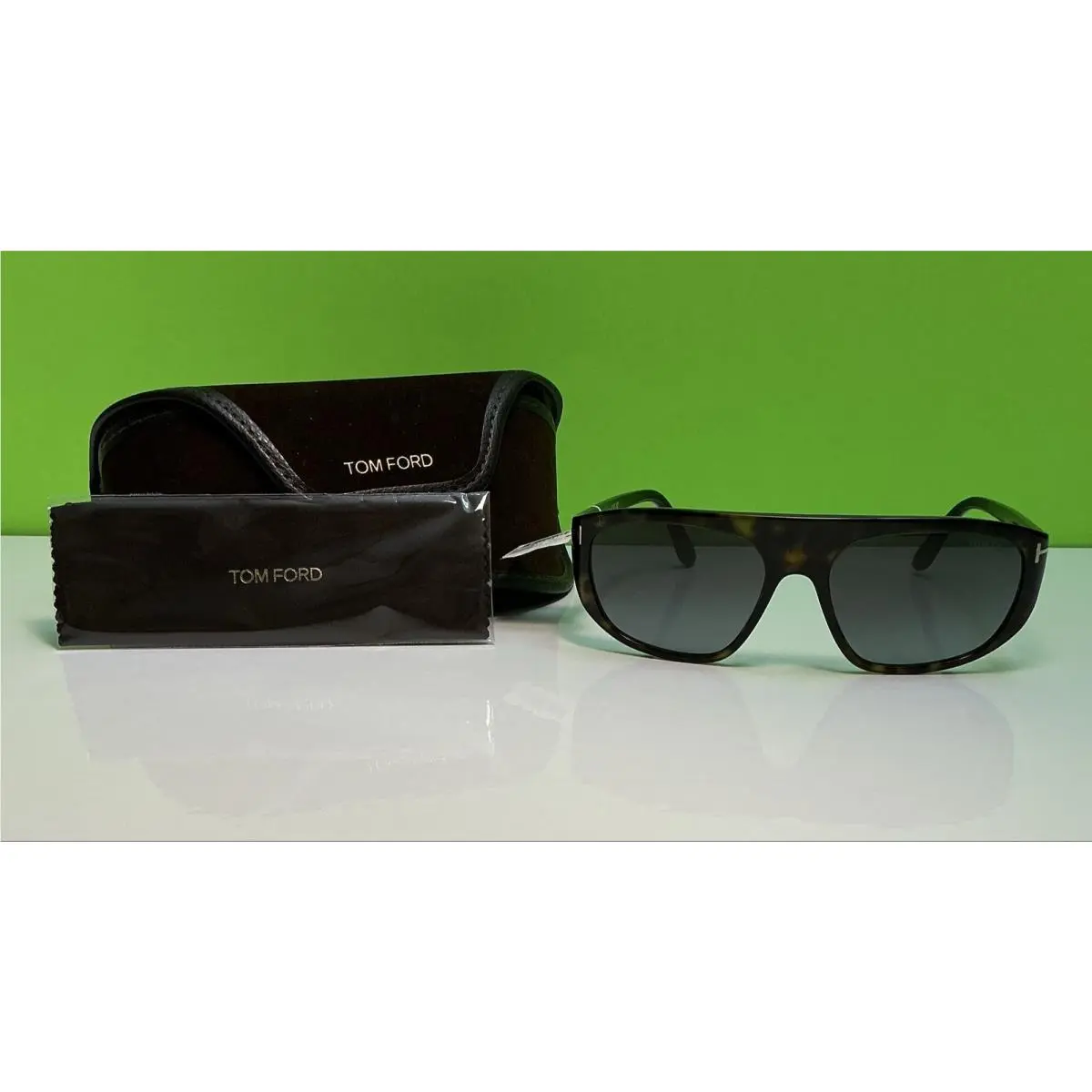 58mm Pilot Sunglasses Dark Havana Gradient Smoke Shades by Tom Ford