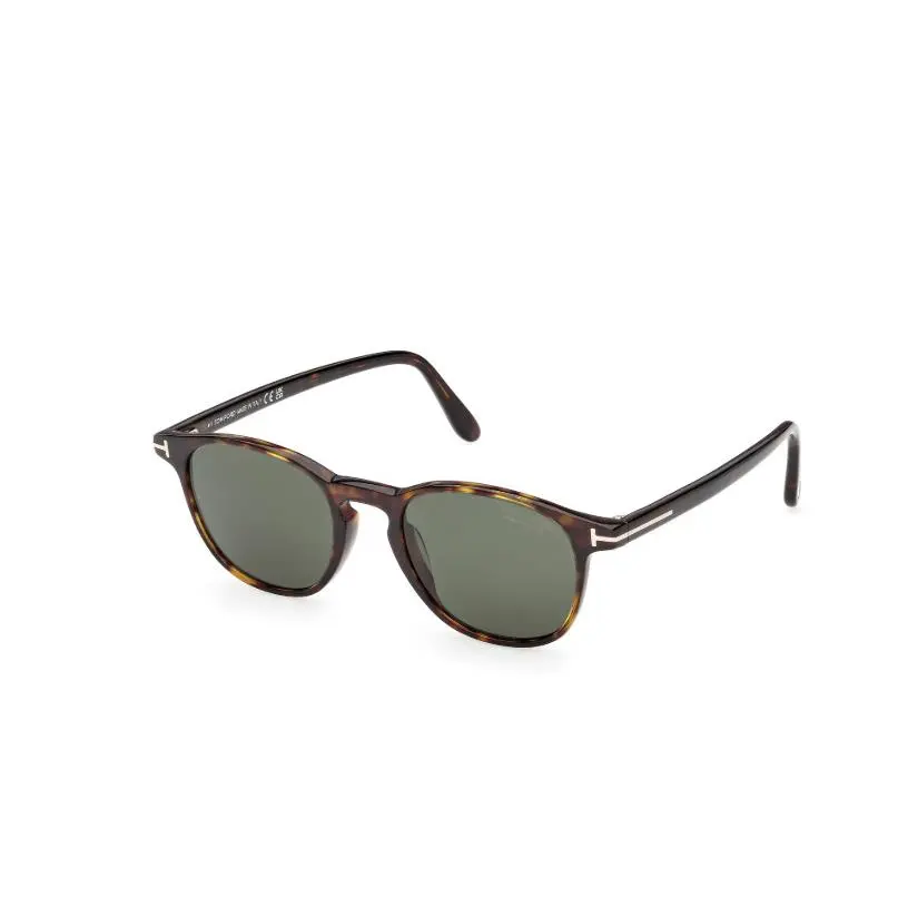 Tom Ford FT1302 HOLT-02 52R Dark Havana/green Polarized 50mm Men`s Sunglasses