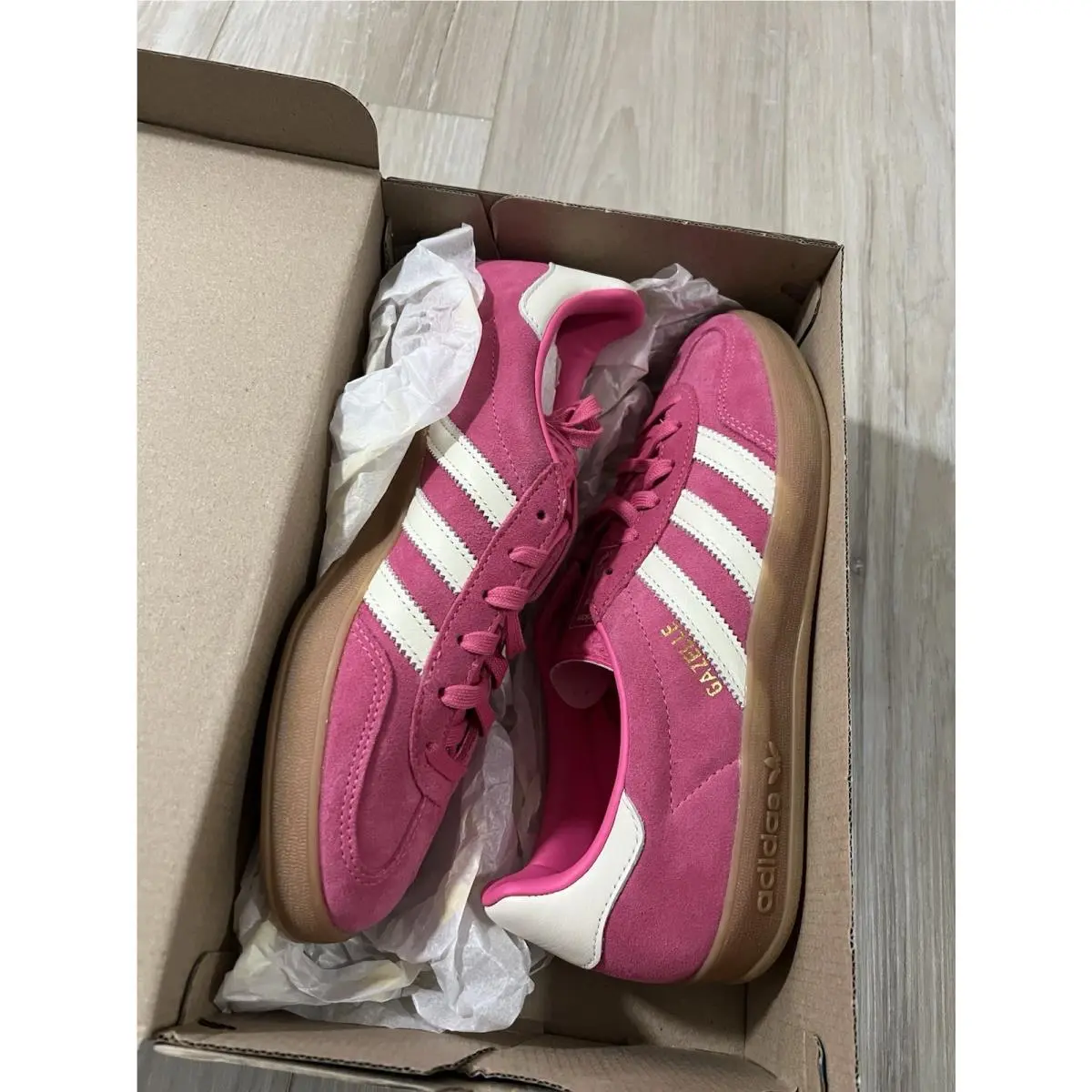 Adidas Originals Gazelle Indoor Sneakers Pulse Magenta/white/gum Women Size 9