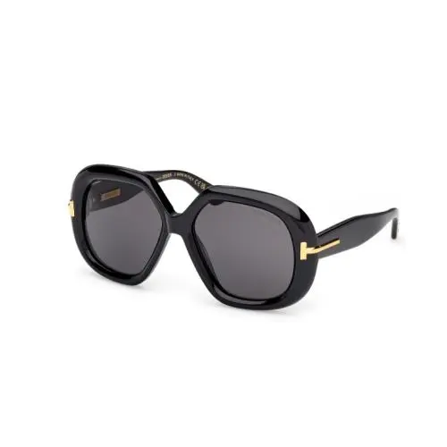 Icon FT1278 01A Shiny Black/smoke 56mm Women`s Sunglasses by Tom Ford