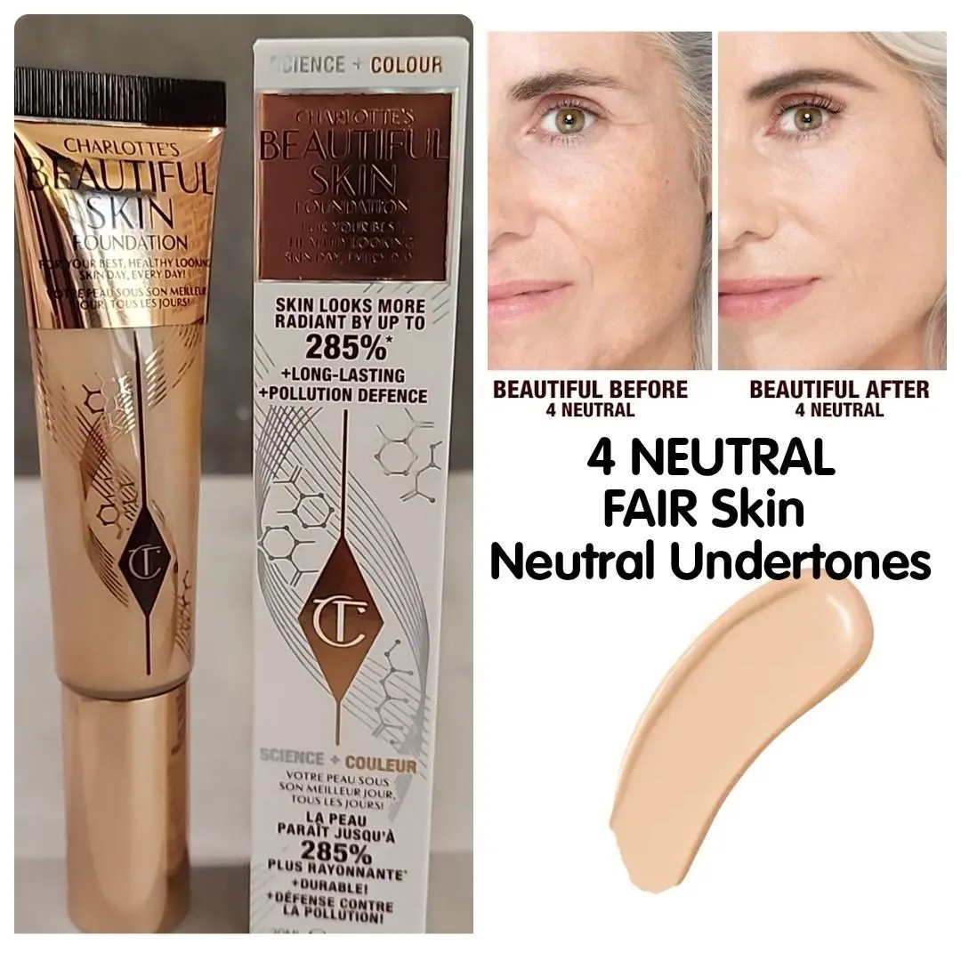 Charlotte`s Beautiful Skin Foundation 4 Neutral 1oz/30ml by Charlotte Tilbury