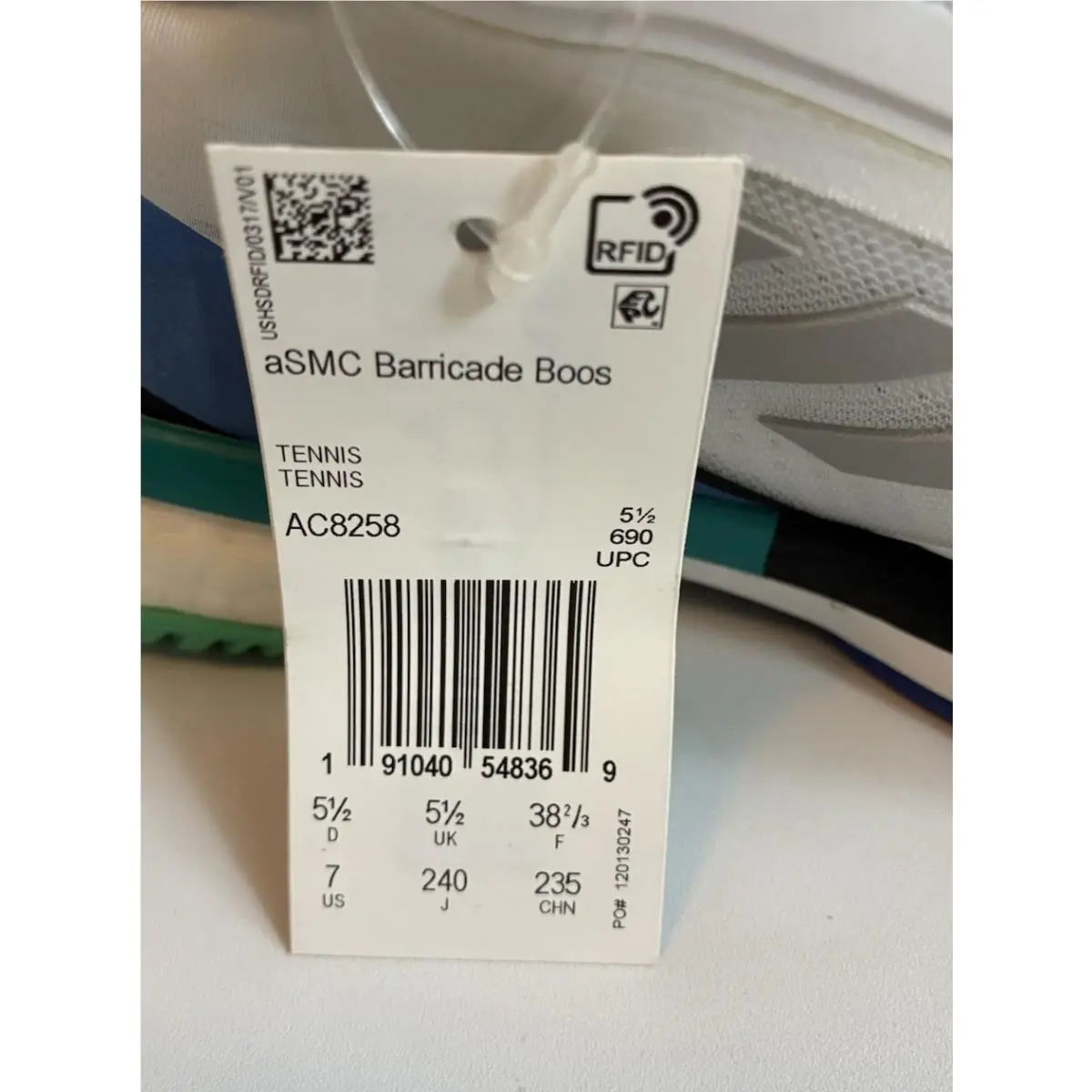 Adidas shoes - adidas Barricade Boost - Barricade Boost - AC8258 - White 6