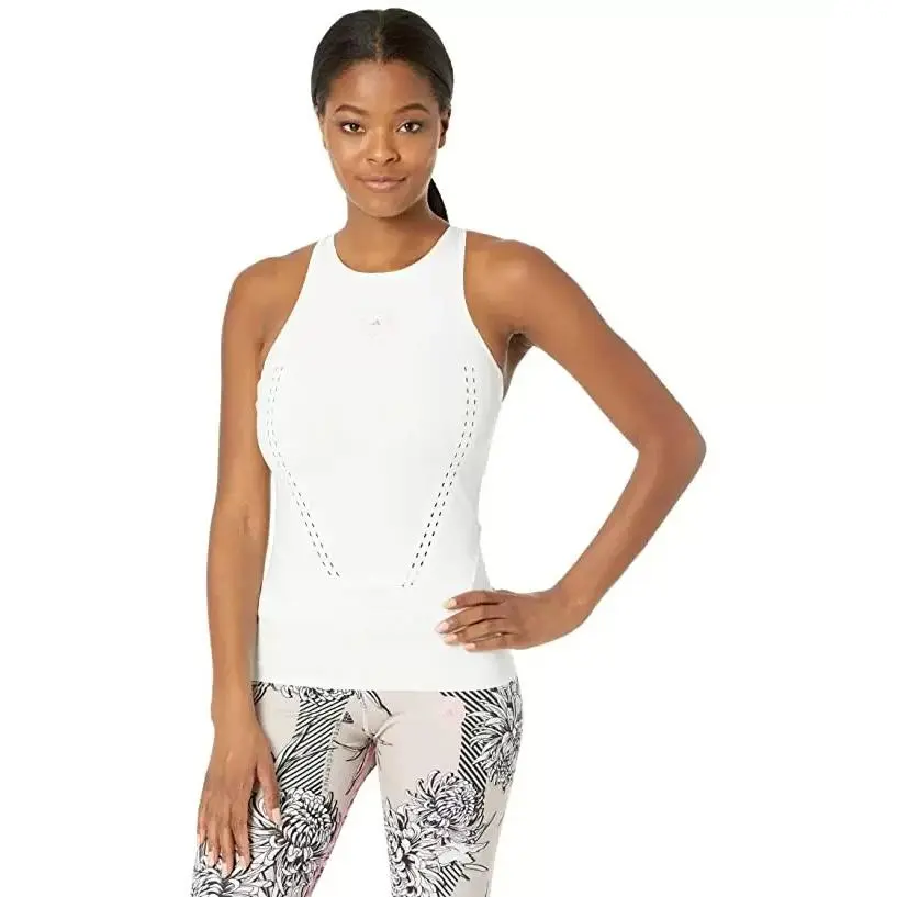 Adidas By Stella Mccartney L17754 White Truepur Racerback Tank Top Size XS