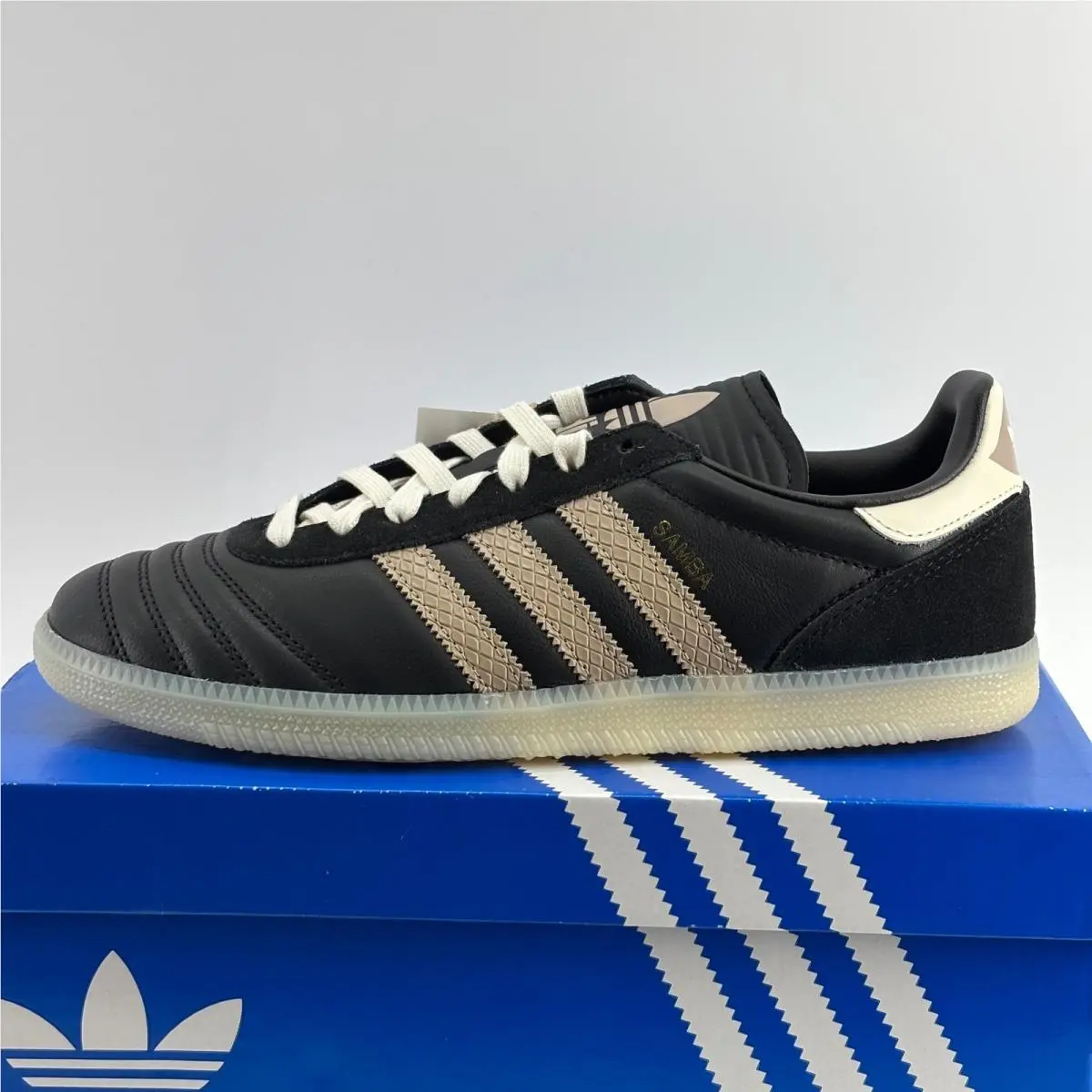 Adidas Samba JP Men 9 Black Snakeskin Trace Khaki JR0963