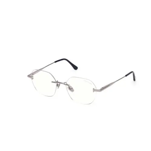 Tom Ford FT6126-B 014 Shiny Light Ruthenium 52mm Men`s Eyeglasses