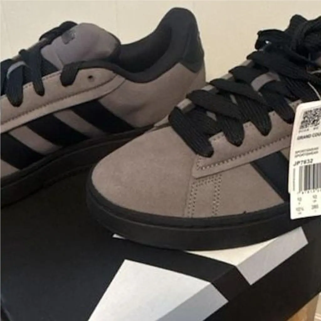 Grand Court Alpha 00s Charcoal and Core Black Sneakers by Adidas