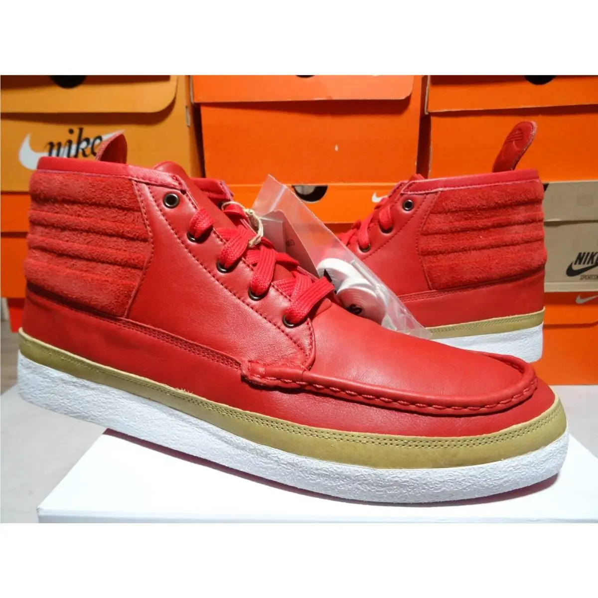 Adidas x Undefeated X David Beckham Gazelle Vintage Mid Red G09471 SZ 10.5 M