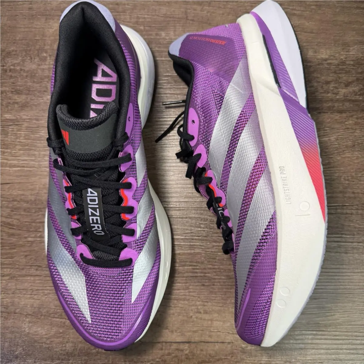 Adizero Boston 13 ‘purple/silver’ Men’s Size 8.5 Running Shoes JS4943 by Adidas