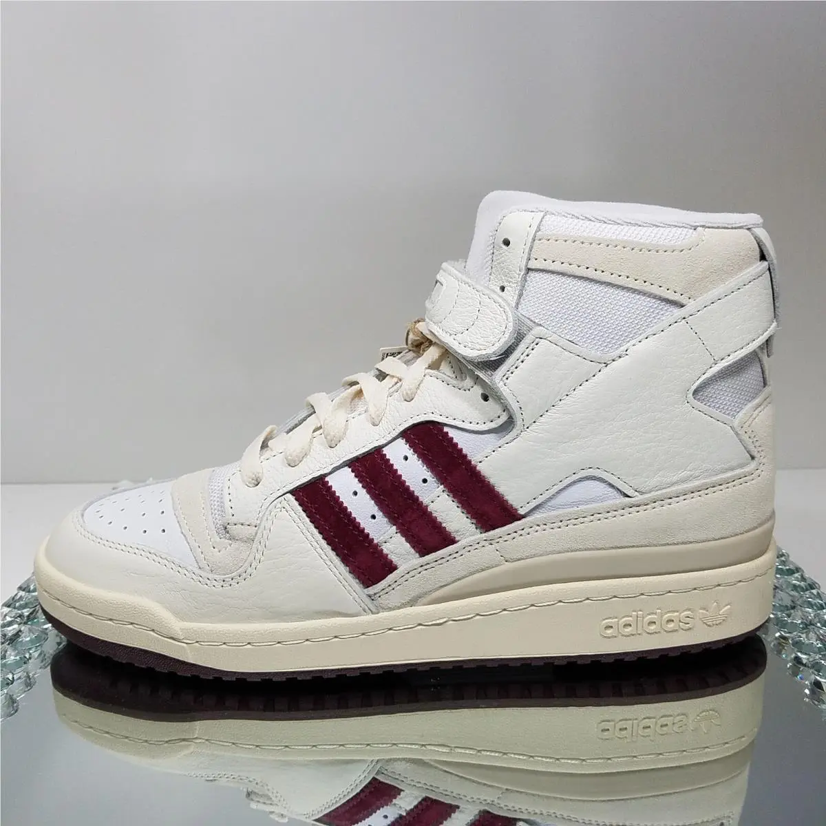 Adidas Forum 84 Hi White Maroon Cream - Men`s Size 9.5 - GX1520