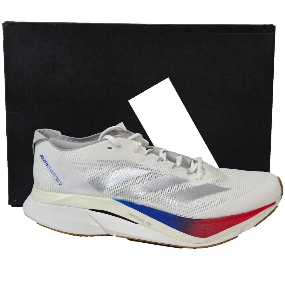 Adidas Women`s Adizero Boston 12 Running Shoes Sneakers White Size 9.5