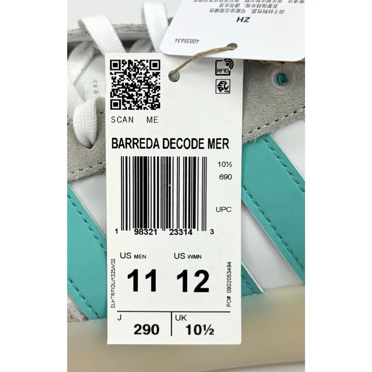 Adidas shoes - Adidas Mercedes AMG Petronas Formula One Team Barreda Decode - KI6060 - White/Mint (UPC: 198321233143) 8