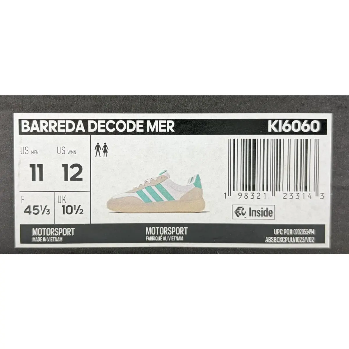 Adidas shoes - Adidas Mercedes AMG Petronas Formula One Team Barreda Decode - KI6060 - White/Mint (UPC: 198321233143) 14