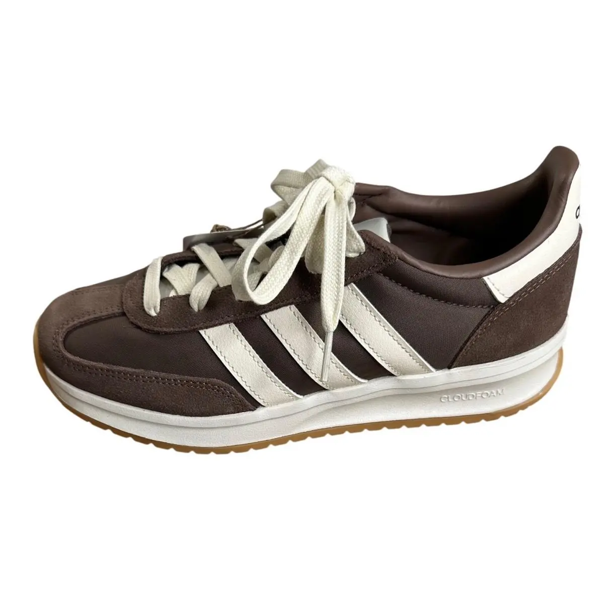 Run 70s 2.0 Brown Cream Women Sneakers JQ7912 Cloudfoam Shoes by Adidas