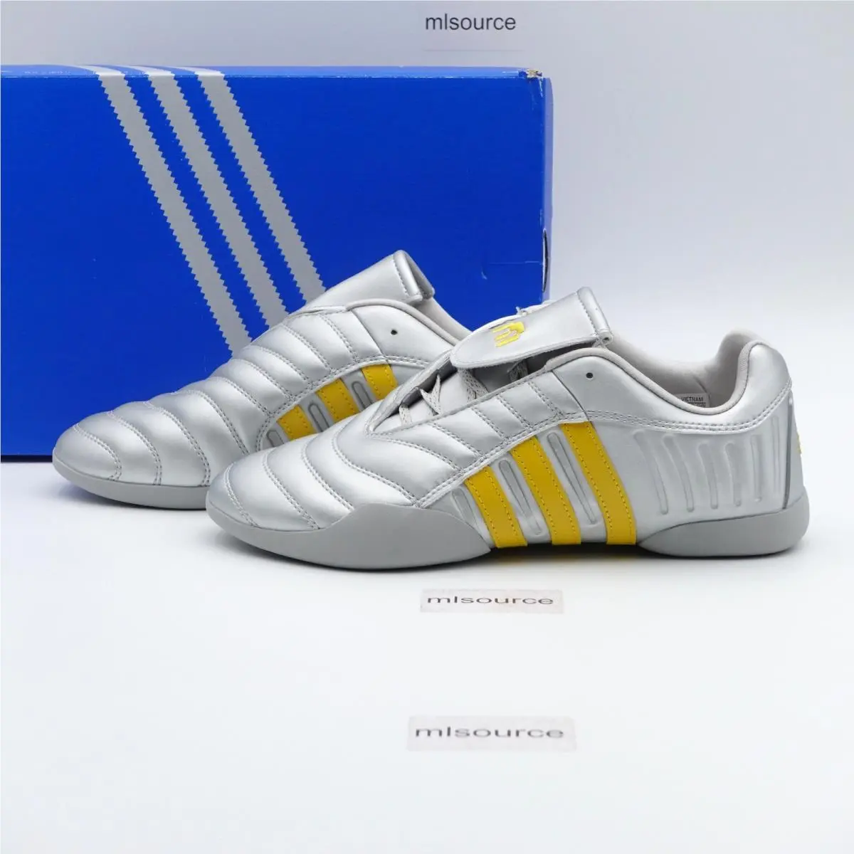 Size 7.5 Women`s  x Miaou Elite Mei Sneakers HP7196 Silver Metallic/yellow by Adidas