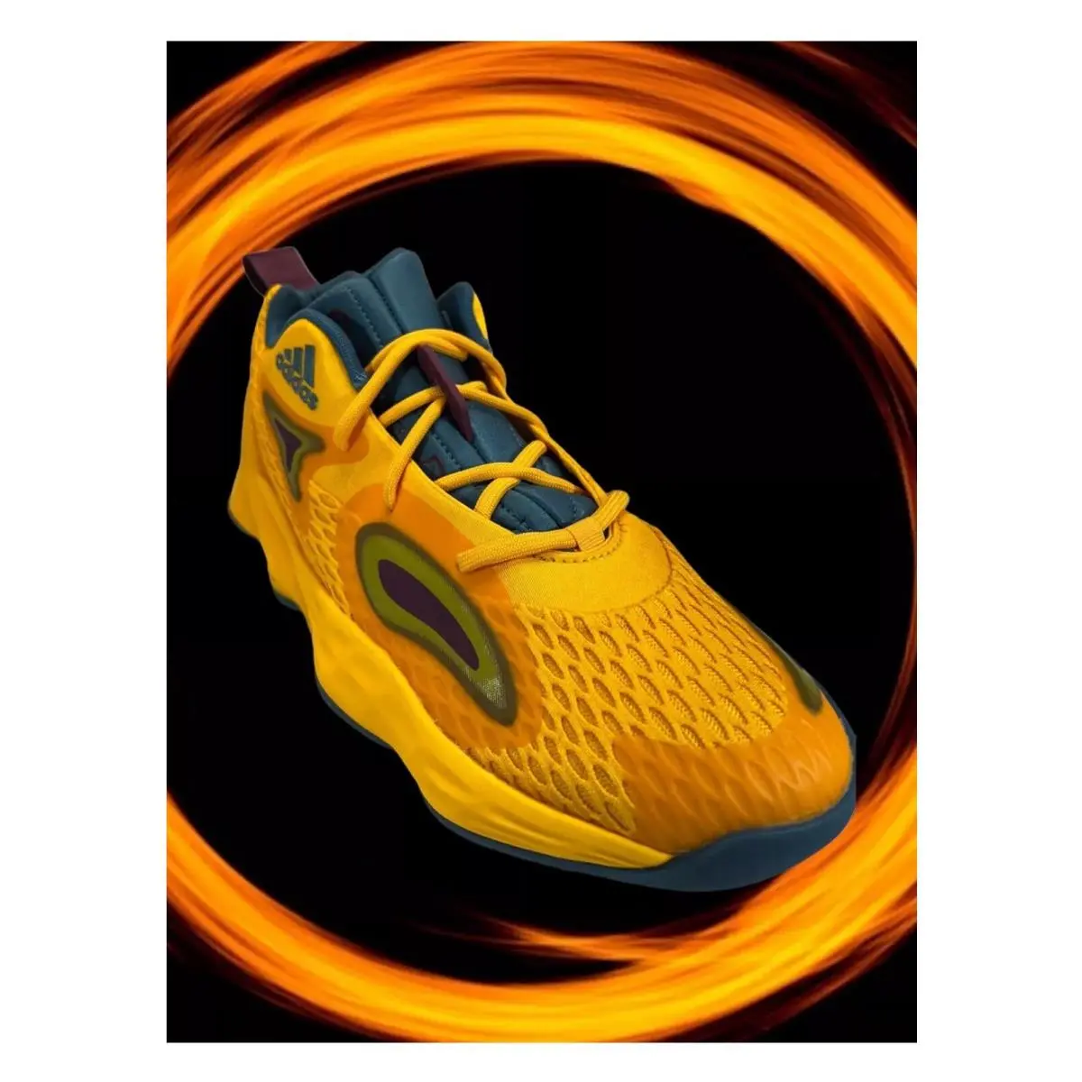 Exhibit A Low Basketball Mens Shoes Sz 11.5 H69008 Yellow/blue 3 Stripes by Adidas