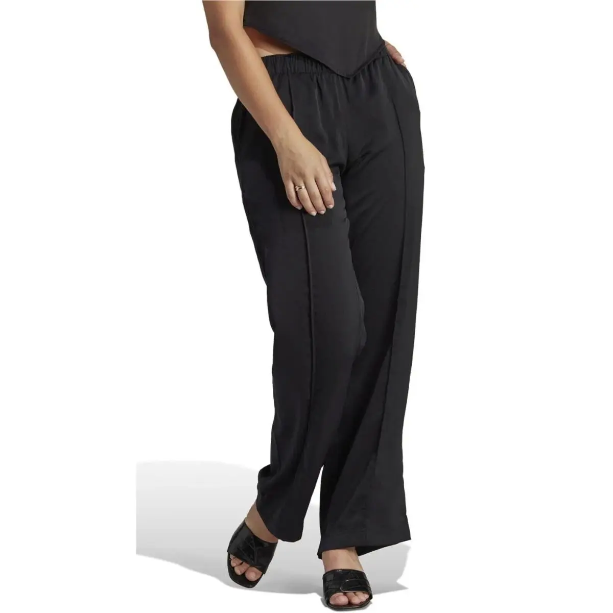 Adidas Originals L55517 Black Premium Essentials Satin Pants Size XL