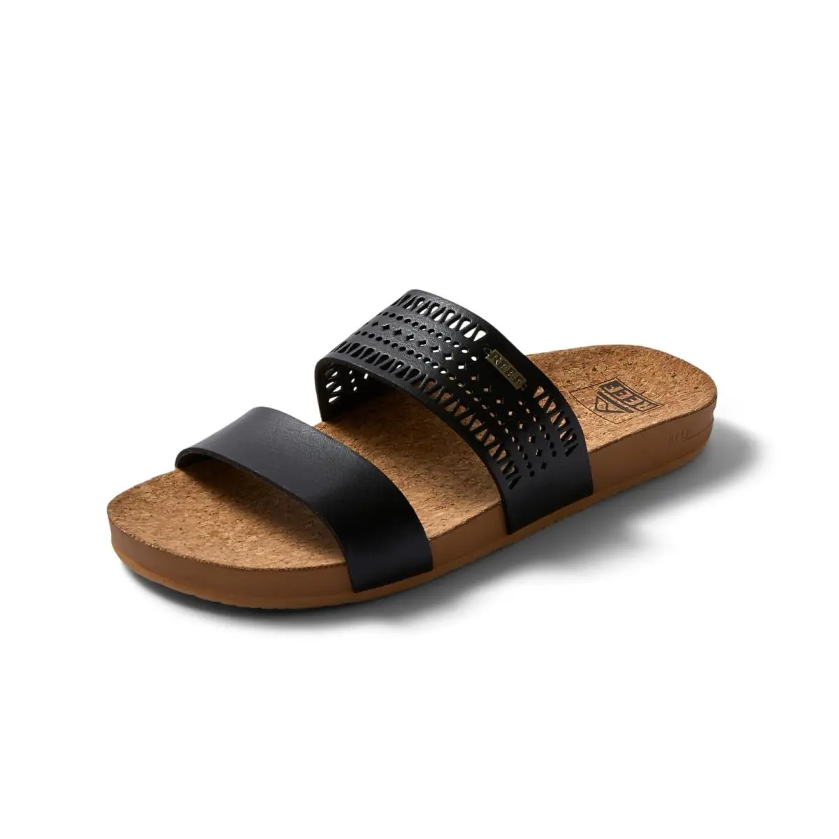 Cushion Vista Perf Womens Sandal Blacktan 8 by Reef