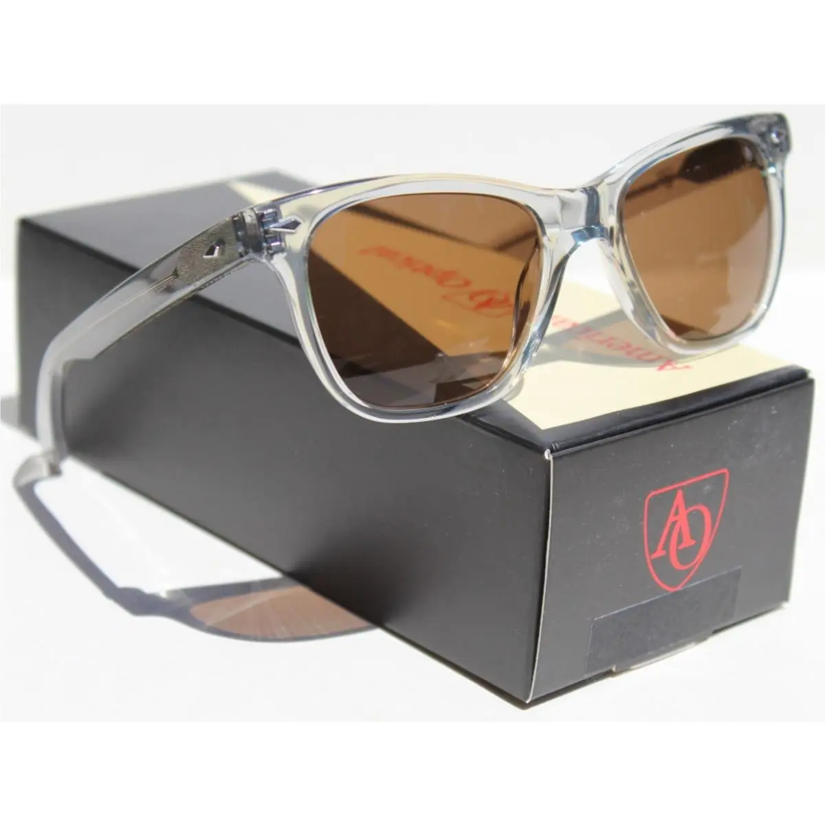 Saratoga Sunglasses Gray Crystal/brown ST Bnn by American Optical