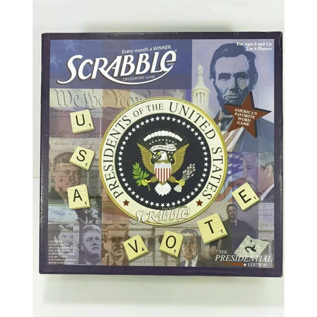 Scrabble The Presidential Edition Family Board Game by Hasbro - 2008