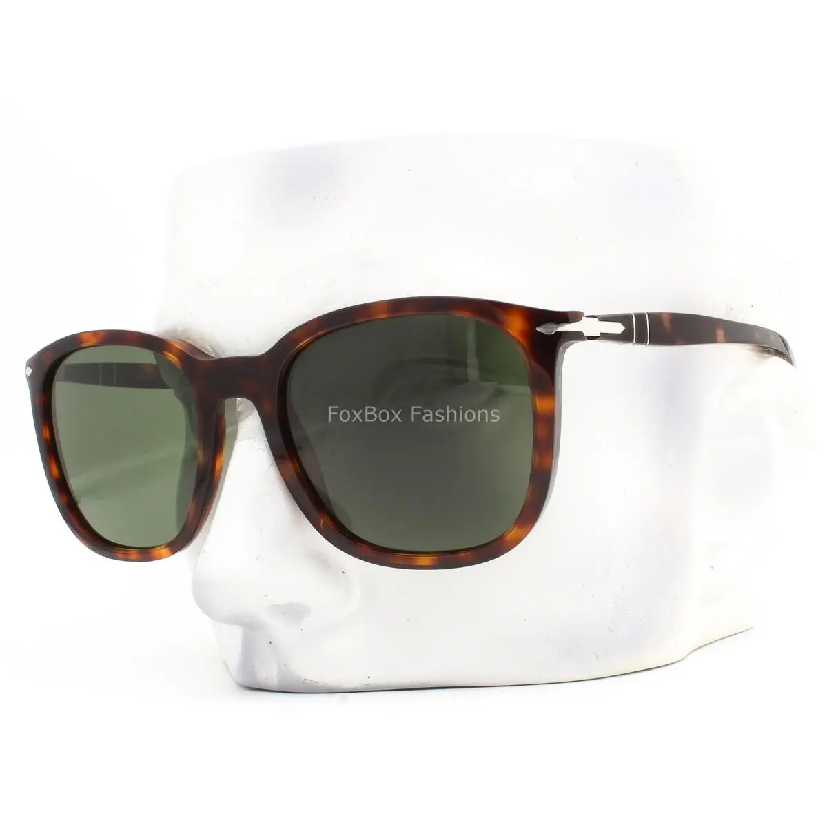 Sunglasses Polished Brown Havana Green Glass PO 3355S 24/31 with Case by Persol