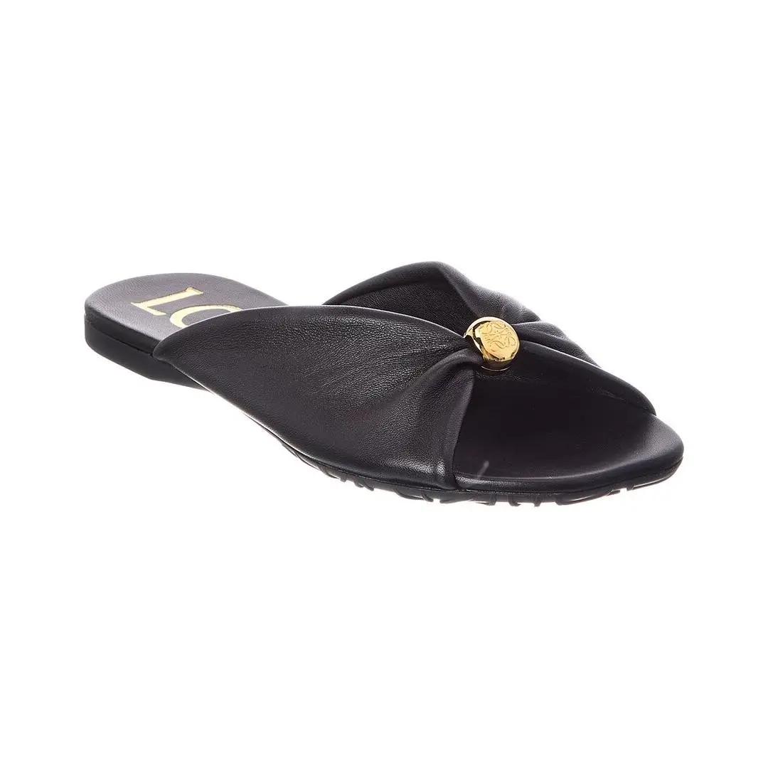 Pebble Soft Leather Slide Women`s 37 by Loewe