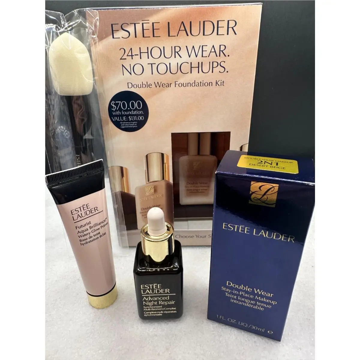 Estee Lauder Orig Form Double Wear Stay Nplace Makup 2N1 Desert Beige Gift $70V by Estée Lauder