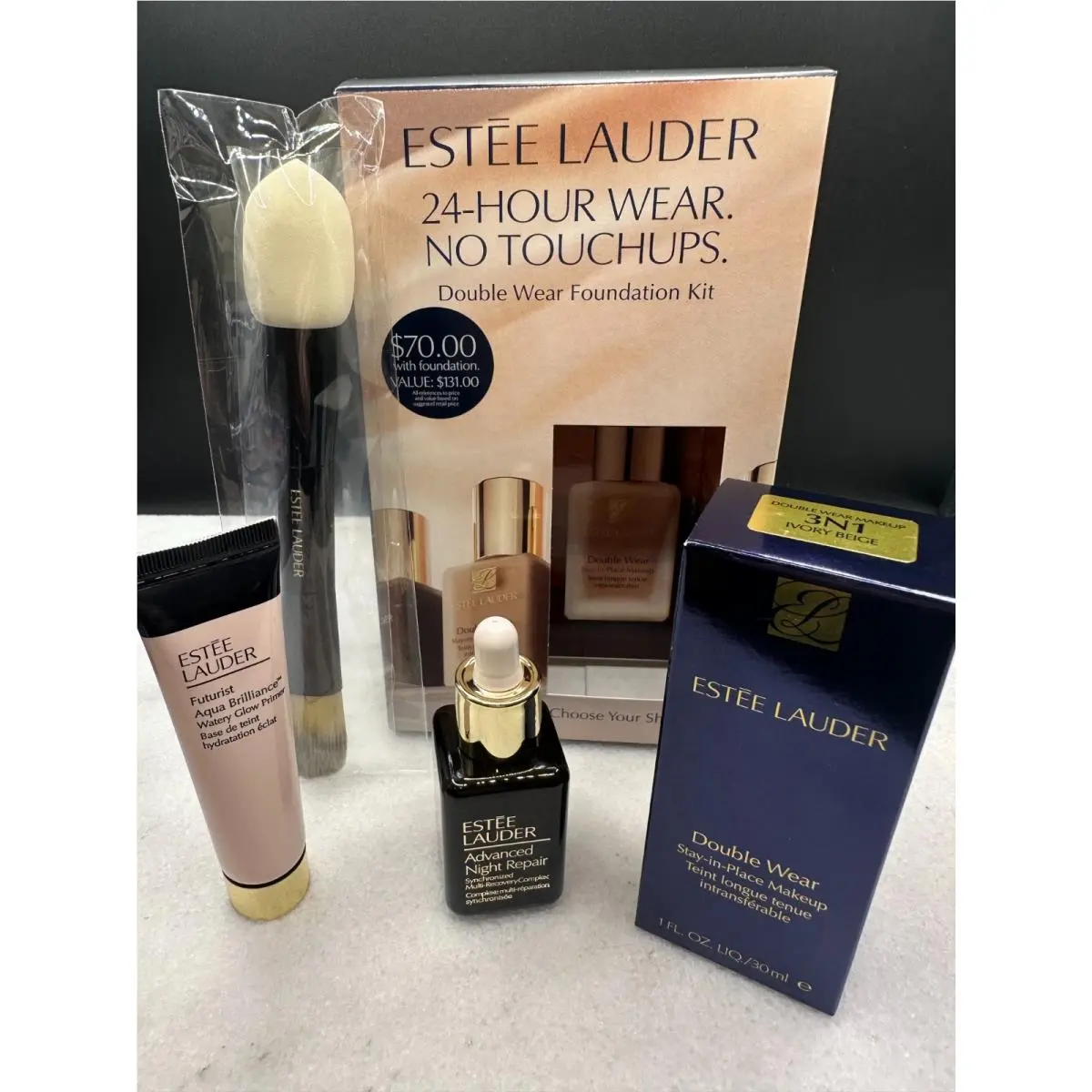 Estee Lauder Orig Form Double Wear Stay In Place 3N1 Ivory Beige Gift Value by Estée Lauder