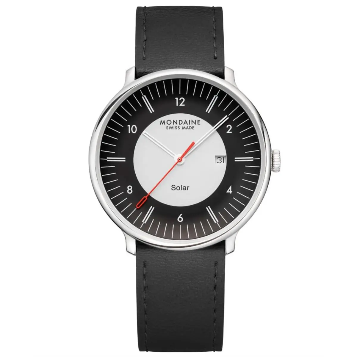 MLE.41920.LBV Doppio Steel 41 mm Black/white Dial Solar Wrist Watch by Mondaine