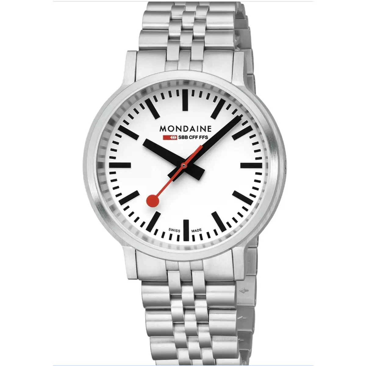 stop2go MST.4101B.SJ.2SE 41mm Swiss Railways Sapphire Crystal Watch by Mondaine