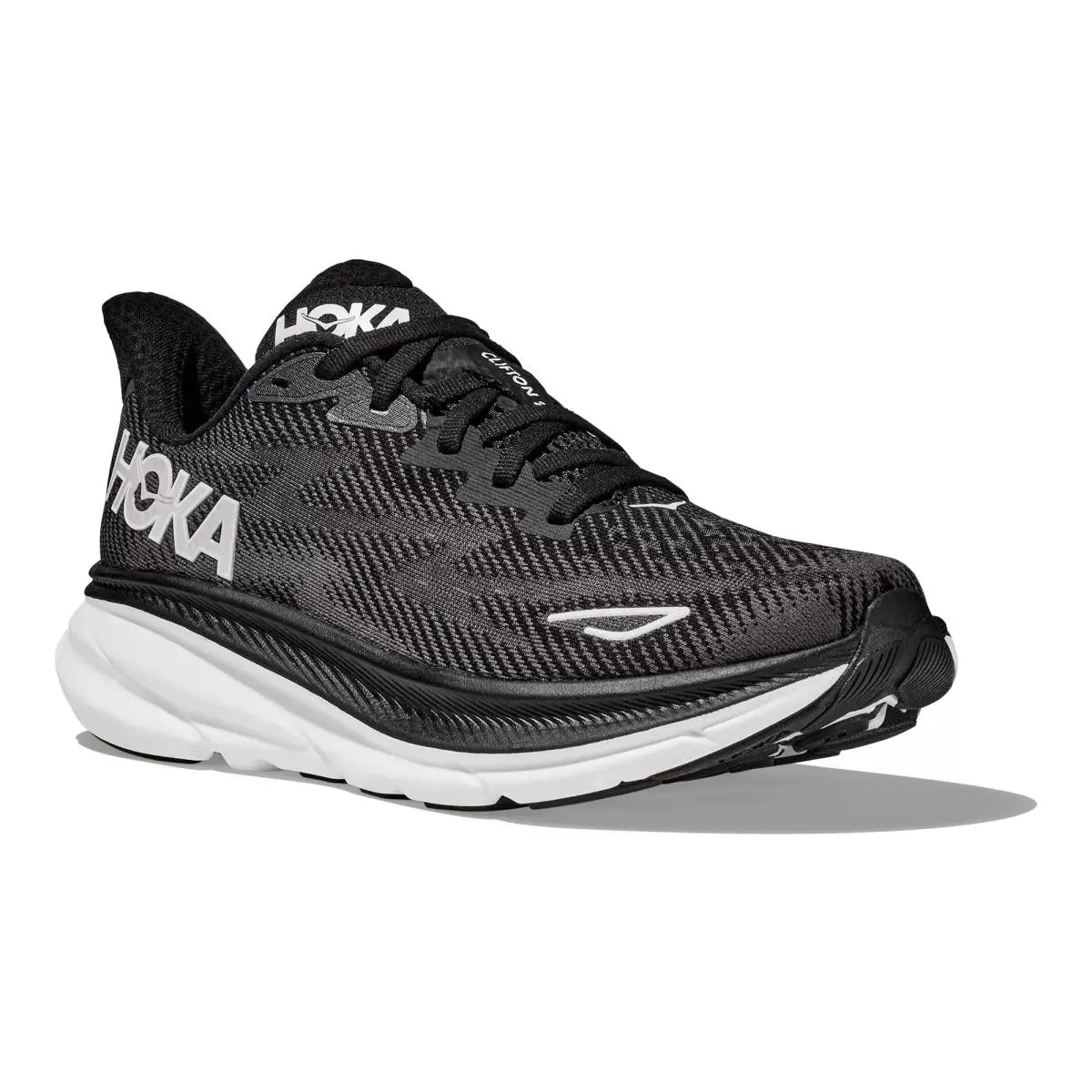 Hoka shoes - clifton 9 - clifton - Clifton - black white 0
