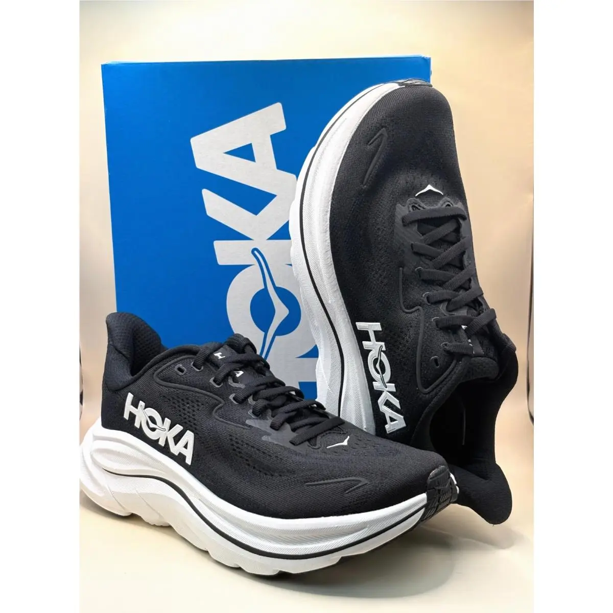 Hoka One One Clifton 10 1162031/BWHT Black/white Women`s Running Shoes Medium