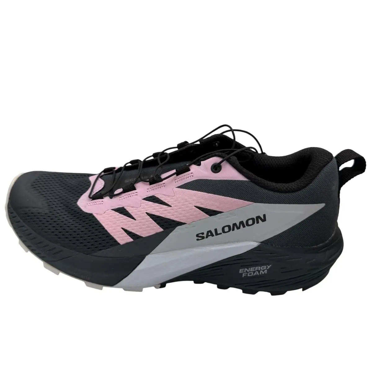 Salomon Sense Ride 5 Shoes Womens Size 8 Pink Gray Trail Running Sneakers