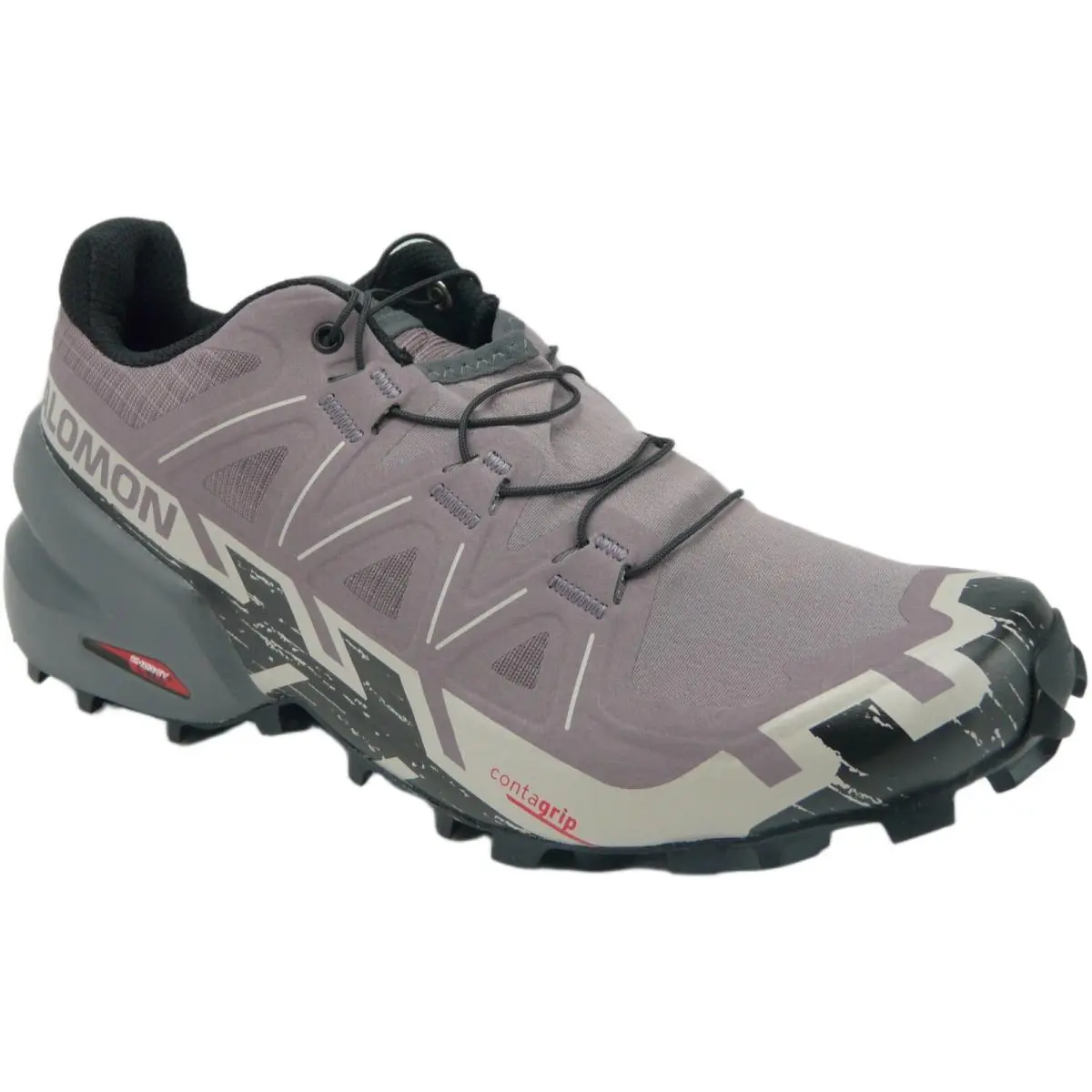 Salomon Speedcross 6 Women`s Trail Shoes Moonscape/black/ashes of Roses US 9 D - Multi