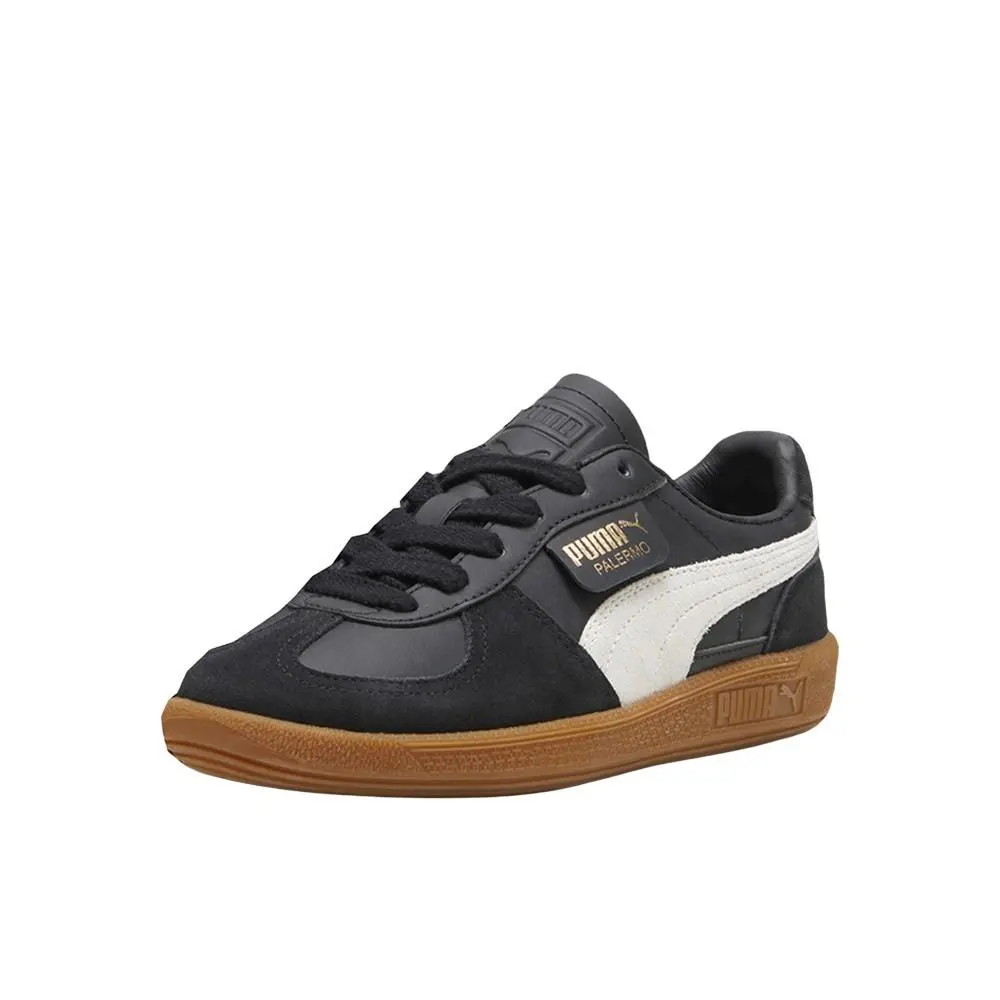 Puma shoes - PUMA Palermo Leather Lace Up  Youth - 39727503 - Black, Grey 0