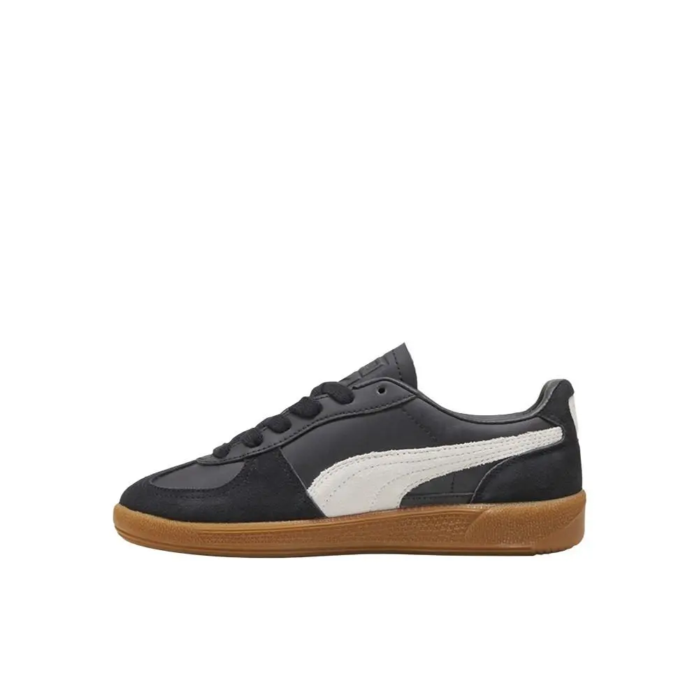 Puma shoes - PUMA Palermo Leather Lace Up  Youth - 39727503 - Black, Grey 1