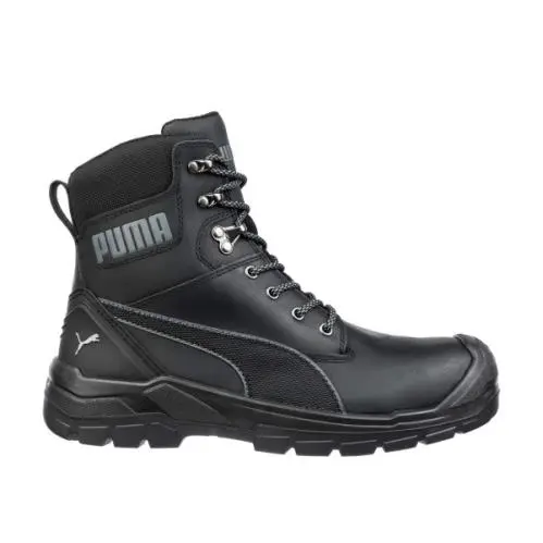 Safety Men`s 7 Conquest Ctx High Soft Toe EH Waterproof Work Boot Black by Puma
