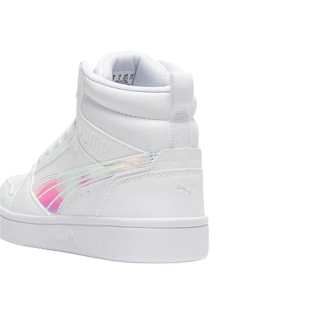 Puma shoes - PUMA Rebound V6 Shine High Top  Youth - 40538001 - White 5
