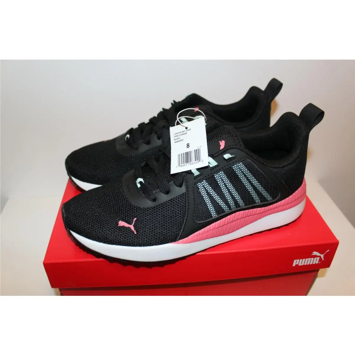 Puma shoes - Puma Pacer Net - Pacer Net - Athletic - Black With Pink 0