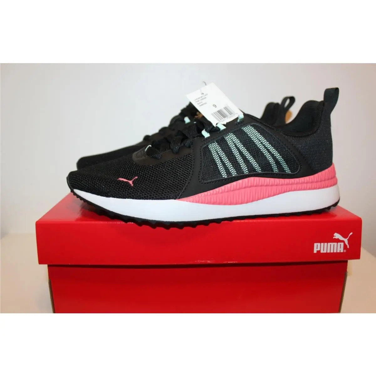 Puma shoes - Puma Pacer Net - Pacer Net - Athletic - Black With Pink 2